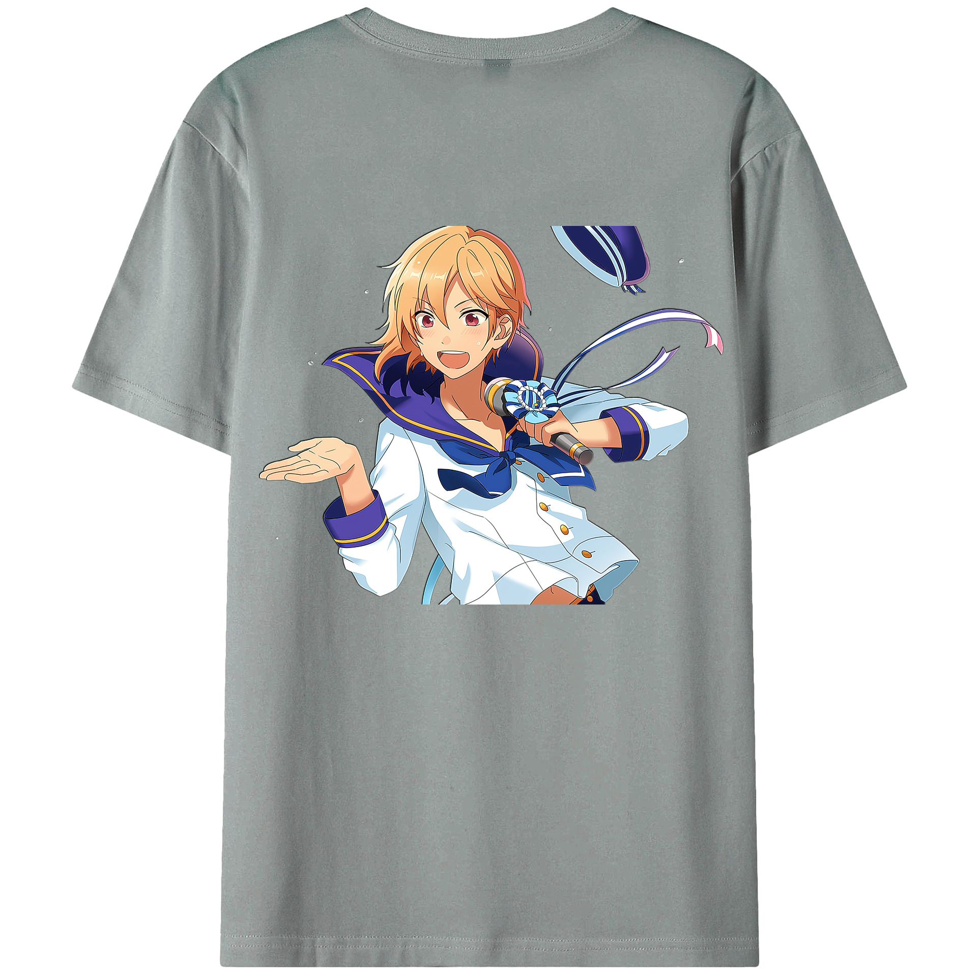 （画像用） あんさんぶるスターズ! Ensemble Stars 綿100％ メンズ半袖Tシャツ（バックプリント） 通気性